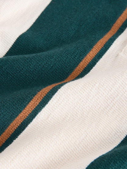 Green/Ecru Stripe Short Sleeve Polo Shirt and Shorts Set (3mths-7yrs)