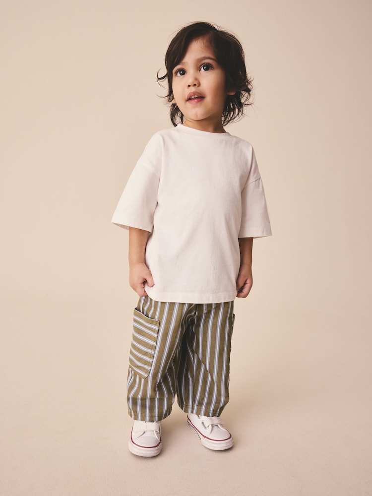 Khaki/Blue Stripe