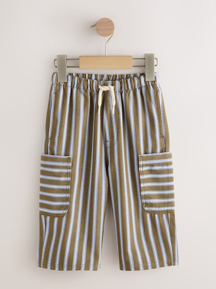 Khaki/Blue Stripe
