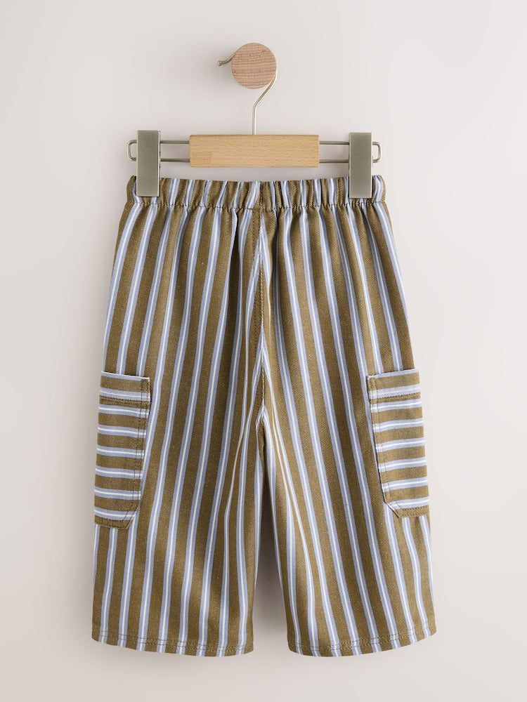 Khaki/Blue Stripe