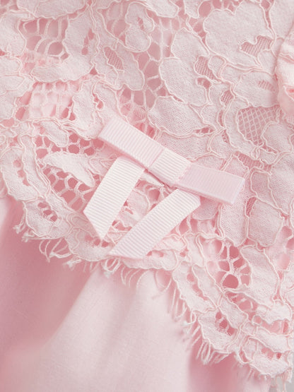 Baker by Ted Baker Lace Overlay Cotton Romper