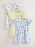 Baker by Ted Baker 3 Pack Frill Sleeve Rompers - Up To 3 Months (50 - 62cm)