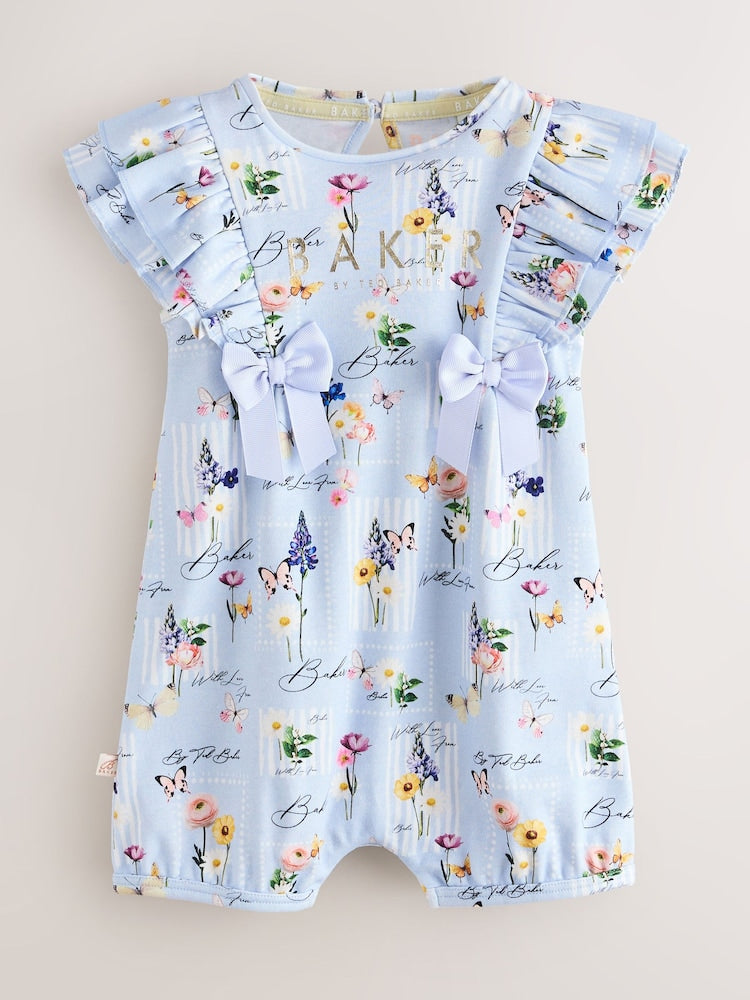 Baker by Ted Baker 3 Pack Frill Sleeve Rompers