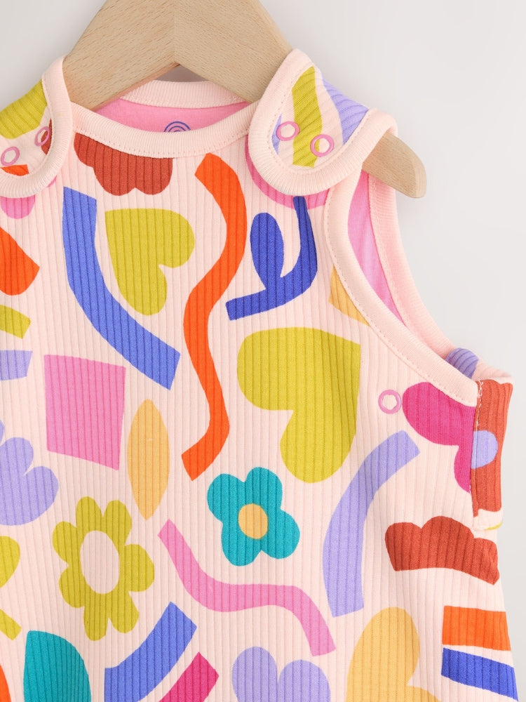 Pink/Purple Floral 1 Tog Sleeveless Baby Sleep Bag