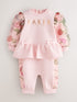 Baker by Ted Baker Pink Organza Floral Sleeve Rompersuit