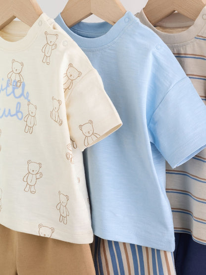 Blue Bears Tops and Shorts Baby Set 6 Piece (0mths-3yrs)