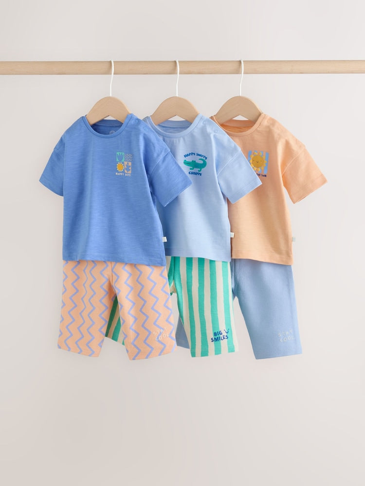 Blue Top &amp; Legging Baby 6 Piece Set (0mths-2yrs) - Blue / 12-18 Months (80-86cm)
