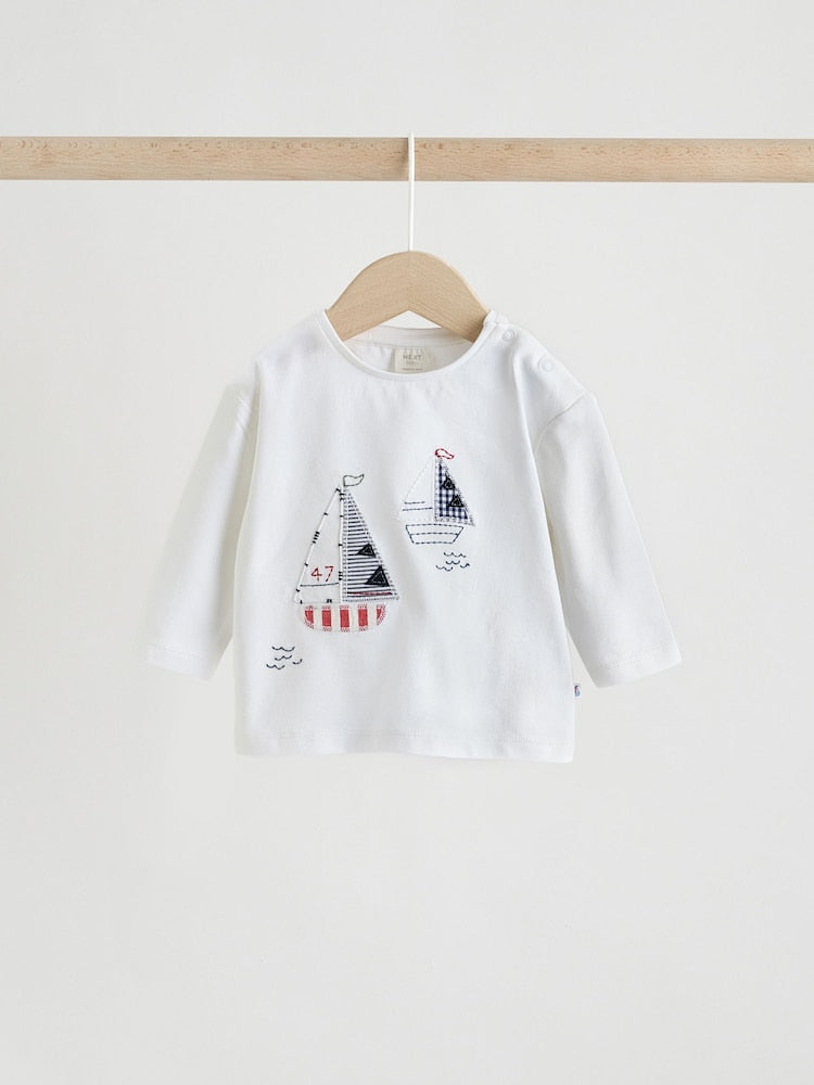 Blue Nautical Baby Top &amp; Leggings 6 Piece Set (0mths-3yrs)