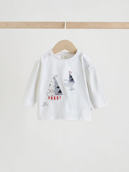 Blue Nautical Baby Top &amp; Leggings 6 Piece Set (0mths-3yrs)