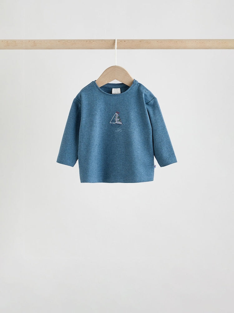 Blue Nautical Baby Top &amp; Leggings 6 Piece Set (0mths-3yrs)