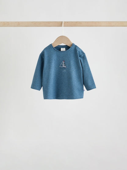 Blue Nautical Baby Top &amp; Leggings 6 Piece Set (0mths-3yrs)
