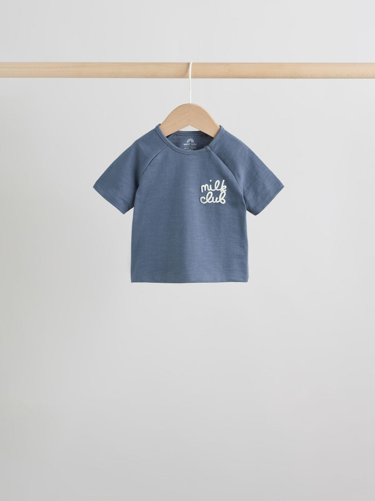 Blue/Ecru Milk Club Tops and Shorts Baby Set 6 Piece (0mths-3yrs)