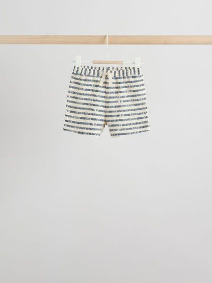 Blue/Ecru Milk Club Tops and Shorts Baby Set 6 Piece (0mths-3yrs)