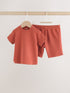 Rust Brown Baby Top and Shorts Set (0mths-2yrs) - Rust Brown / 12-18 Months (80-86cm)