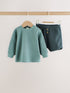 Green Long Sleeve Top and Shorts Baby Set (0mths-2yrs) - Green / 12-18 Months (80-86cm)