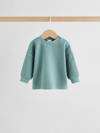 Green Long Sleeve Top and Shorts Baby Set (0mths-2yrs)