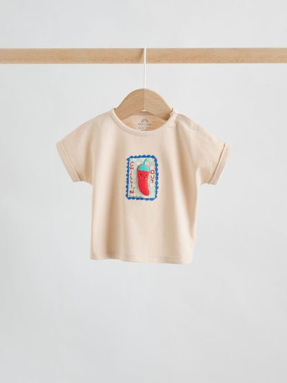 Neutral Chilli Print Top and Shorts Baby Set (0mths-2yrs)