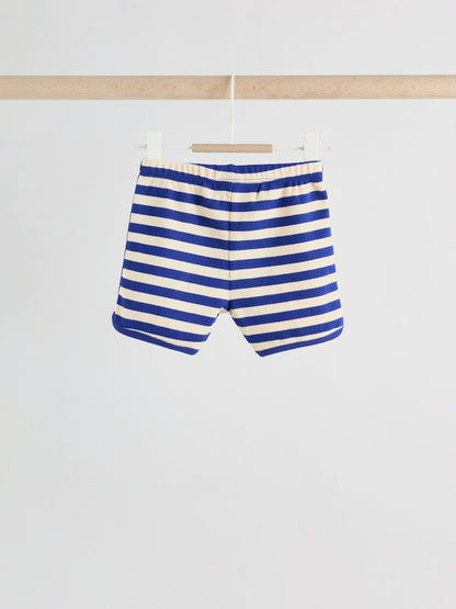 Blue Stripe Long Sleeve Top and Shorts Baby Set (0mths-2yrs)
