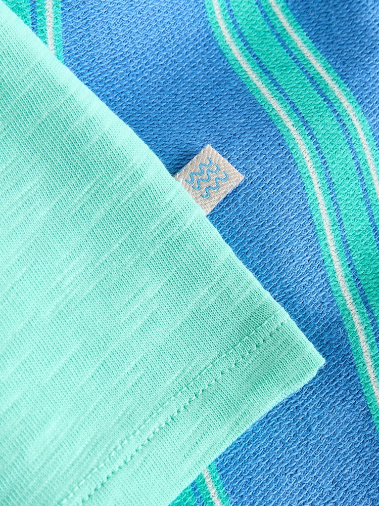 Green/Blue Stripe Top and Trousers Baby Set (0mths-2yrs)