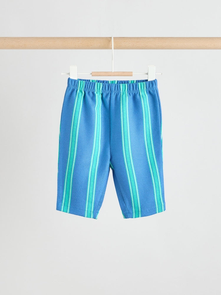 Green/Blue Stripe Top and Trousers Baby Set (0mths-2yrs)