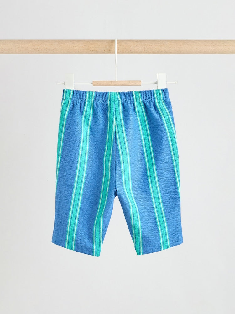Green/Blue Stripe Top and Trousers Baby Set (0mths-2yrs)