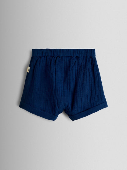 JoJo Maman Bébé Navy Peter Rabbit™ 2-Piece Shirt &amp; Shorts Set - Size Up To 3 Months (50 - 62cm)