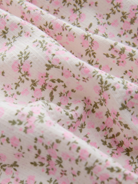 Pink Floral Button Jersey Dress (3mths-7yrs)
