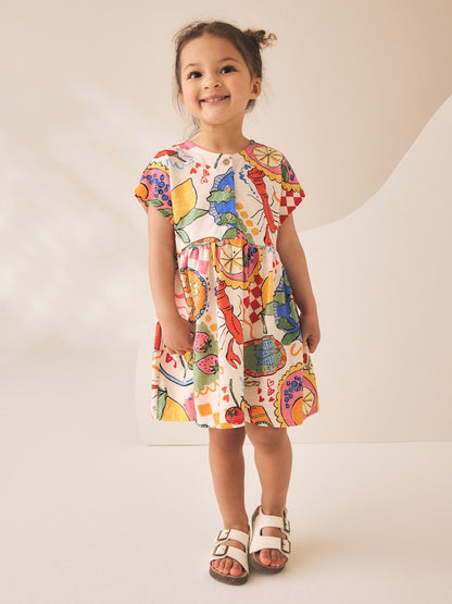 Bright Amalfi Jersey Dress (3mths-7yrs) - Bright Amalfi Jersey / 12-18 Months (80-86cm)
