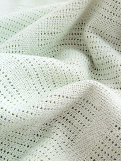 2 Pack Sage Green Cotton Baby Cellular Blankets