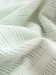 2 Pack Sage Green Cotton Baby Cellular Blankets - Size 75x95