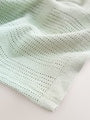 2 Pack Sage Green Cotton Baby Cellular Blankets - Size 75x95