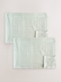 2 Pack Sage Green Cotton Baby Cellular Blankets - Size 75x95