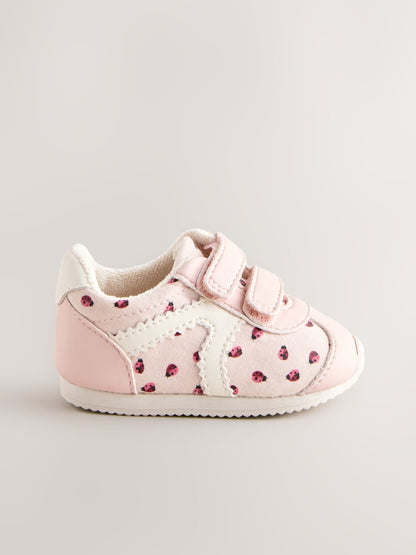 Pink Ladybird Baby Touch Fastening Trainers (0-24mths)