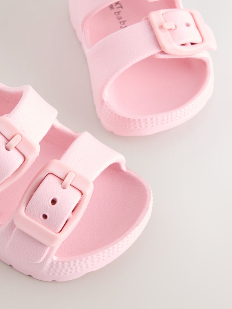 Pink Baby Double Buckle EVA Sandals (0-24mths)