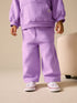 Lilac Purple Wide Leg Sweat Joggers (3mths-7yrs) - Size 3-6 Months (62-68cm) - Lilac Purple Wide Leg Sweat