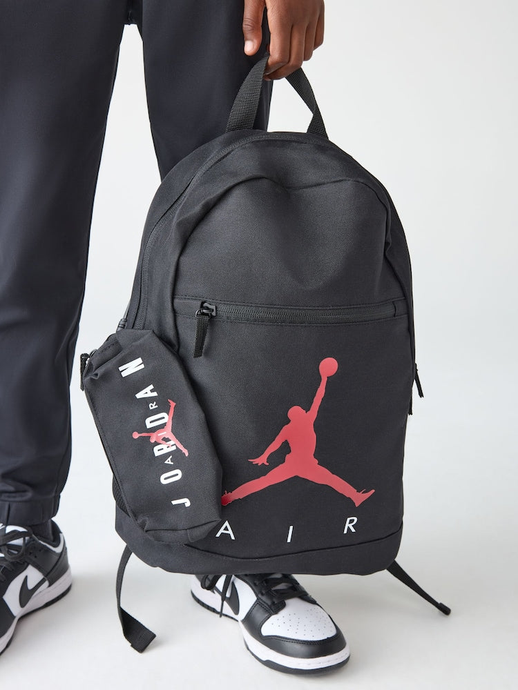 Jordan Black Jan Air School Backpack and Pencil Case - Size One