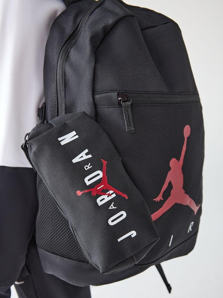 Jordan Black Jan Air School Backpack and Pencil Case - Size One