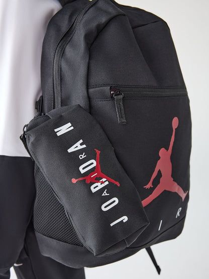 Jordan Black Jan Air School Backpack and Pencil Case - Size One