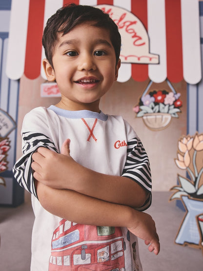 White London Bus Cath Kidston T-Shirt (3mths-7yrs)