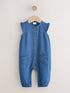 Denim Blue Baby Long Leg Romper (0mths-2yrs) - 12-18 Months (80-86cm)