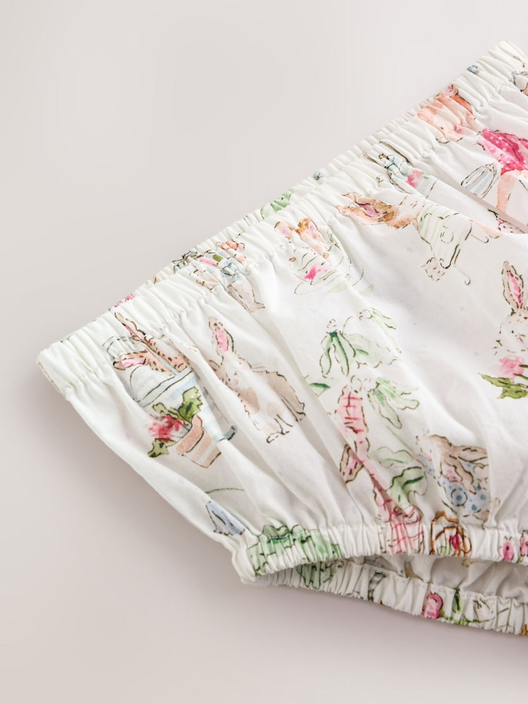 White Character Woven Baby Dress and Knickers Set 2 Piece (0mths-2yrs)