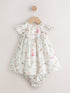 White Character Woven Baby Dress and Knickers Set 2 Piece (0mths-2yrs)