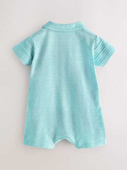 Baker by Ted Baker Textured Blue Rompers 2 Pack