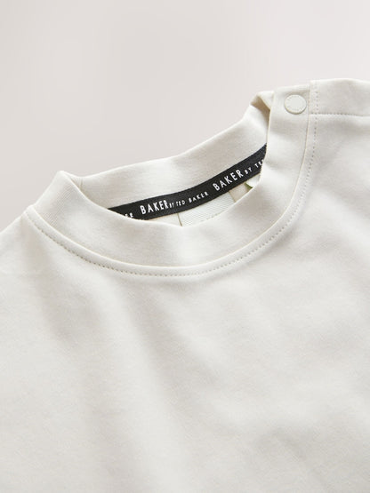 Baker by Ted Baker Stone Graphic T-Shirt and Stripe Trousers Set