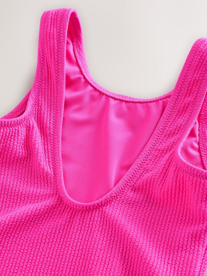 Pink Crinkle Swimsuit (3-16yrs)