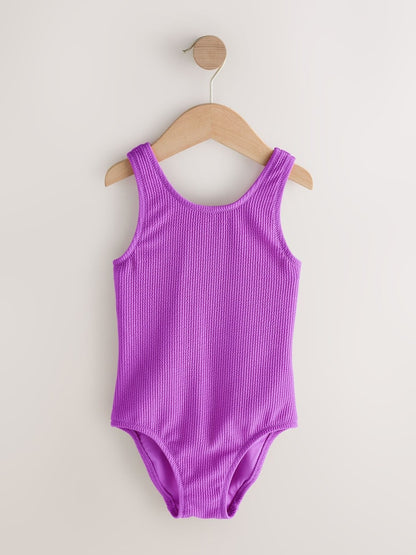 Purple Crinkle Swimsuit (3-16yrs) - Size 3 Years (98cm)