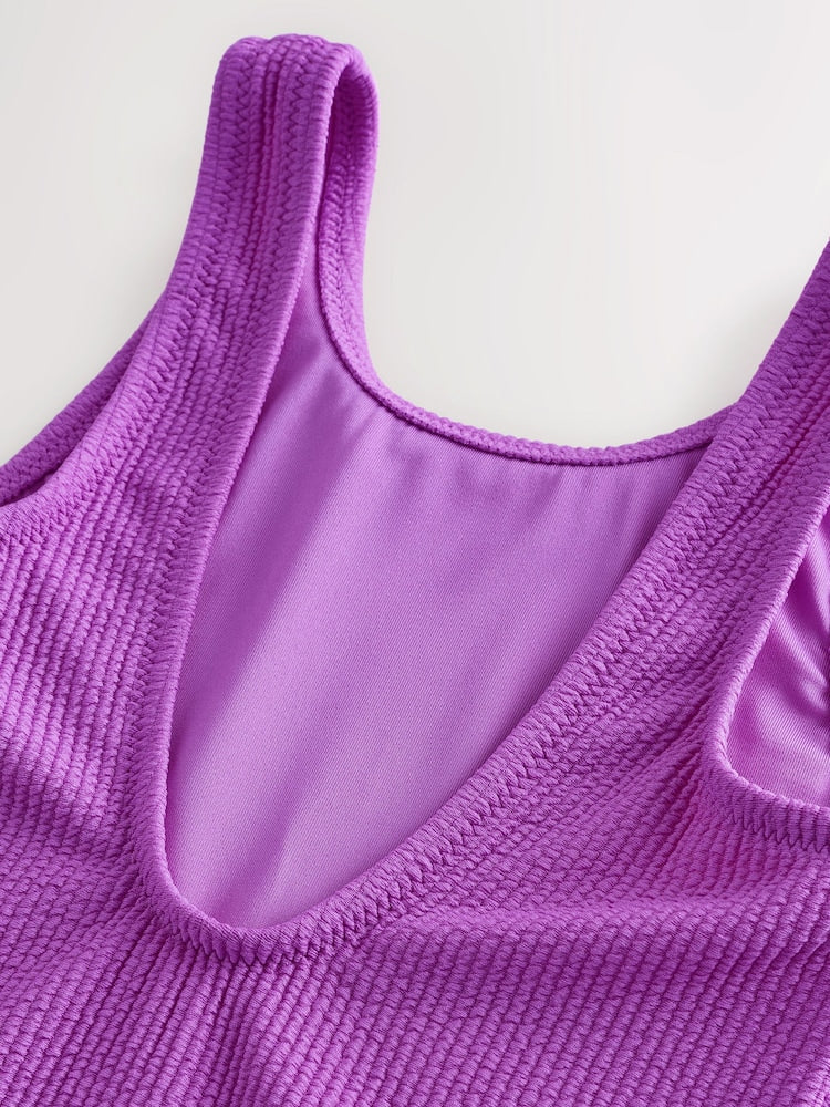 Purple Crinkle Swimsuit (3-16yrs) - Size 3 Years (98cm)