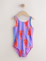 Purple Stripe Lobster Scoop Neck Swimsuit (3mths-16yrs) - Size 3-6 Months (62-68cm)