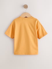 Orange Slogan Short Sleeve Small Graphic T-Shirt (3mths-8yrs) - Size 3-6 Months (62-68cm)