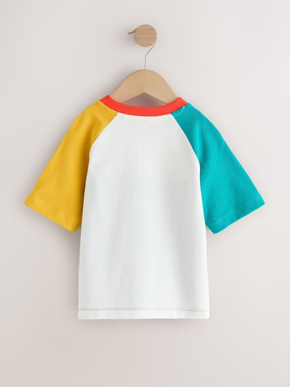 Navy/Blue/Yellow Short Sleeve Colourblock T-Shirt (3mths-7yrs) (3mths-7yrs)